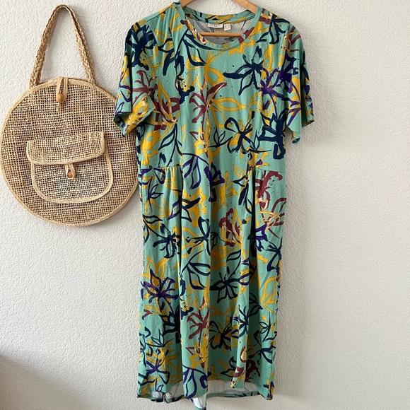 LOGO by Lori Goldstein Dresses Logo Lori Goldstein Green Floral